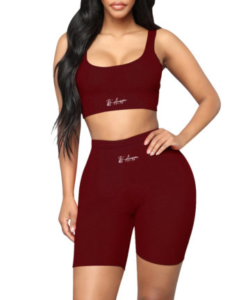 Kelly 2pc Set -Burgundy